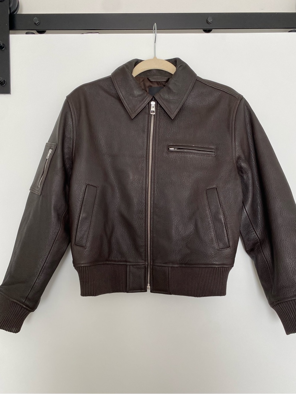 Madewell | Relaxed Leather Bomber Jacket - Dark Carob